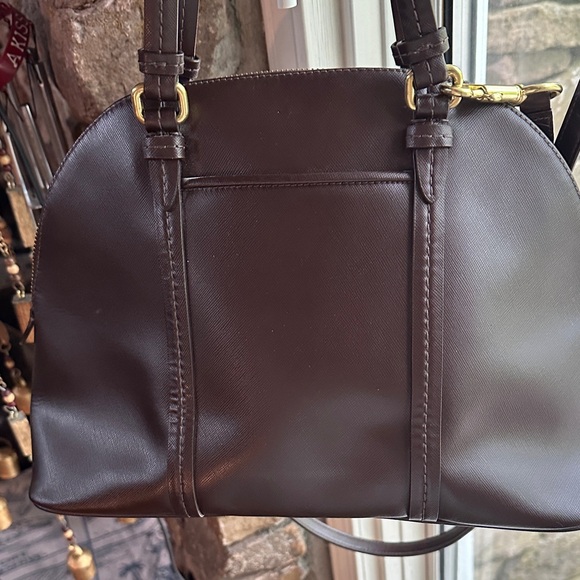 Coach Dark Brown Dome Satchel with Gold Hardware - Picture 5 of 16